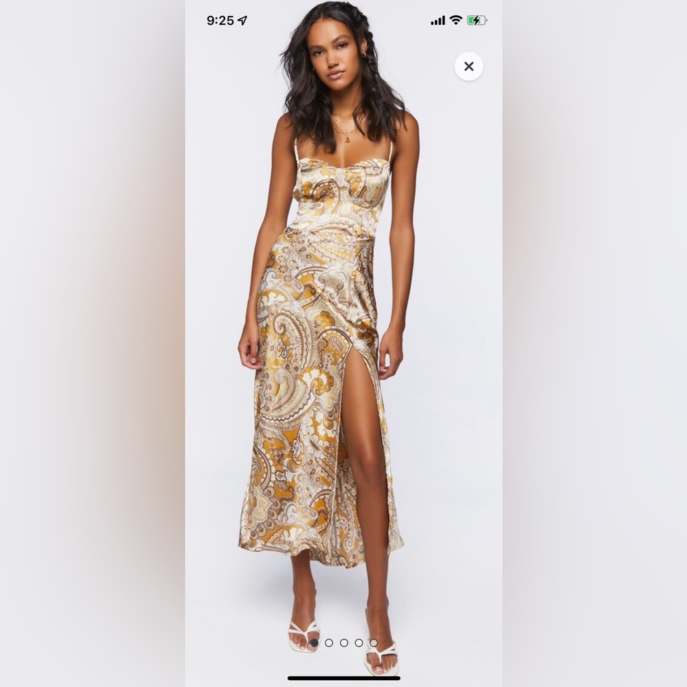 Paisley slip dress